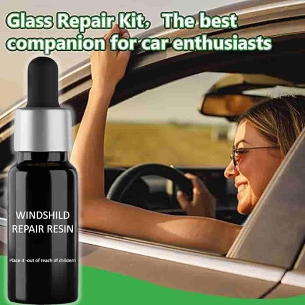 Windshield Repair Resin – DIY Glass Crack & Chip Fixing Kit (Pack of 1)