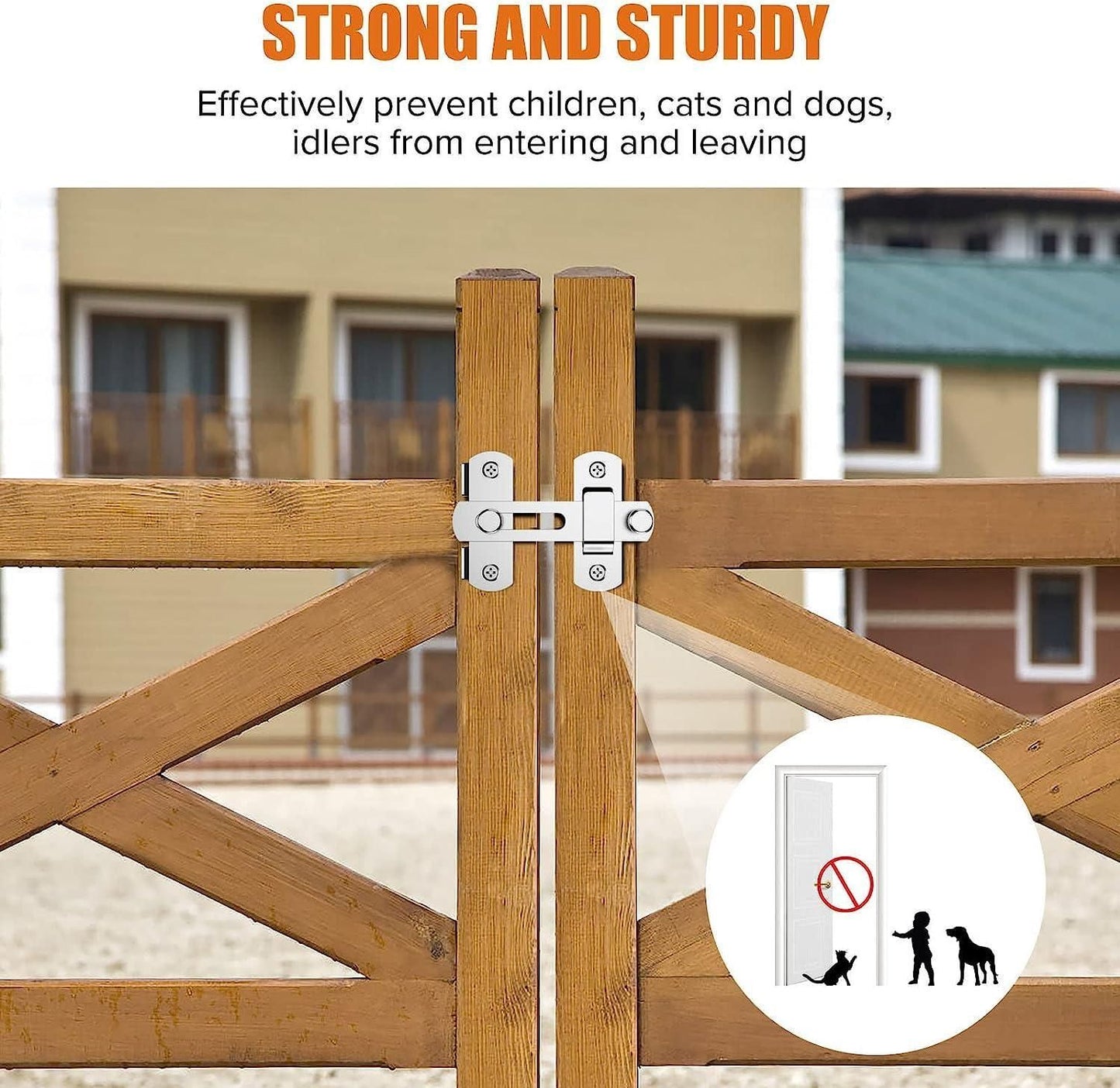 Stainless Steel Sliding Door Lock – Secure & Durable Latch Lock