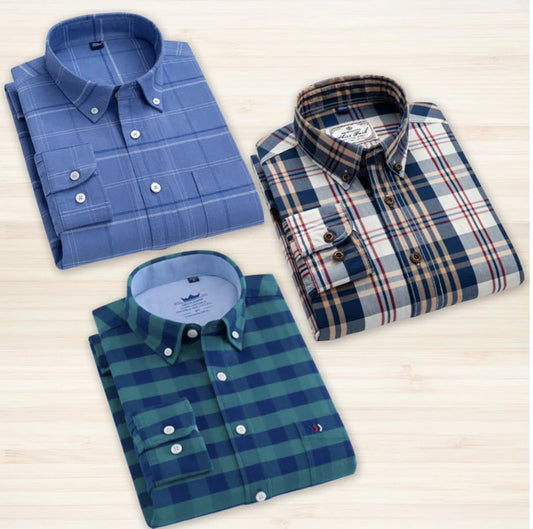 Pack of 3 Check Shirts – Multicolour