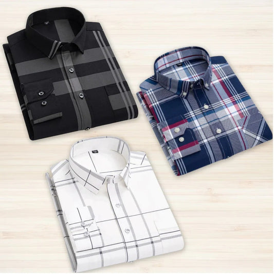 Pack of 3 Check Shirts – Multicolour