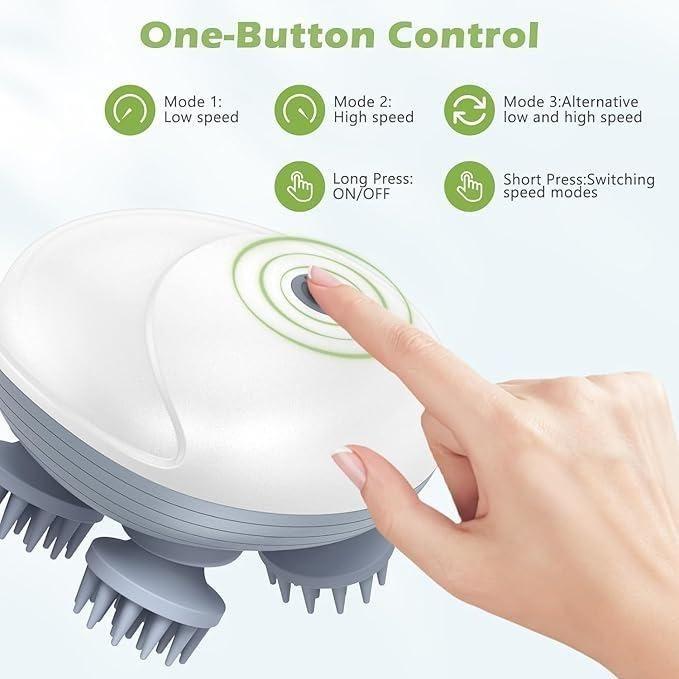 Electric Pet Cat Massager – Soothing Silicone Vibration Head Massager
