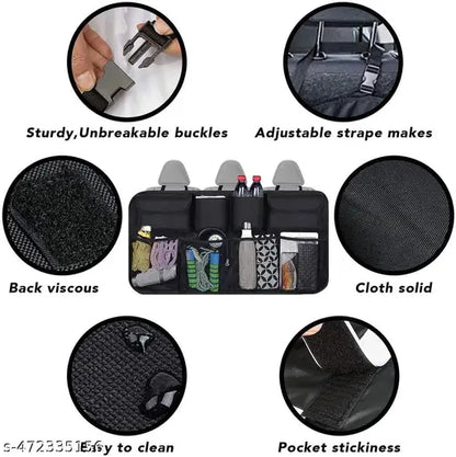 Back Seat Trunk Organizer – 8 Pocket Hanging Storage Solution