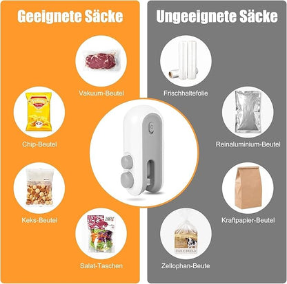 Portable Mini Sealing Machine 2 in 1 USB Rechargeable Magnetic Heat Sealing