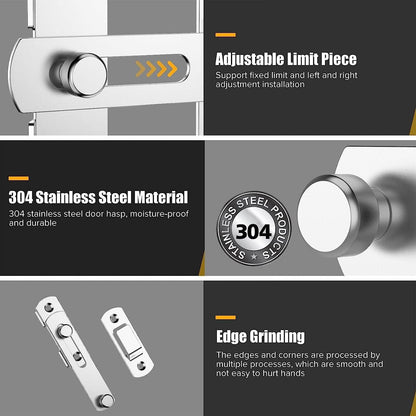 Stainless Steel Sliding Door Lock – Secure & Durable Latch Lock