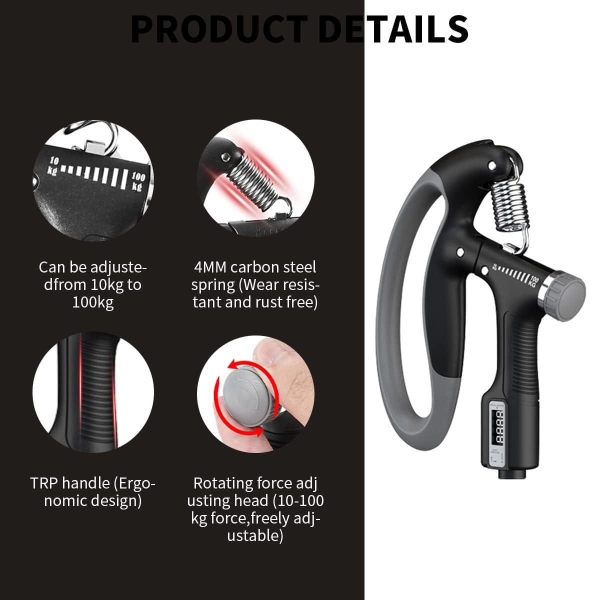 Adjustable Counting Grip – Hand Gripper for Strength Training & Recovery (Assorted Color)