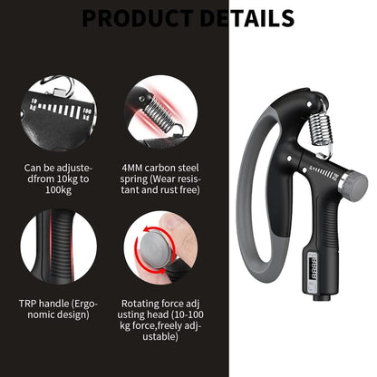 Adjustable Counting Grip – Hand Gripper for Strength Training & Recovery (Assorted Color)