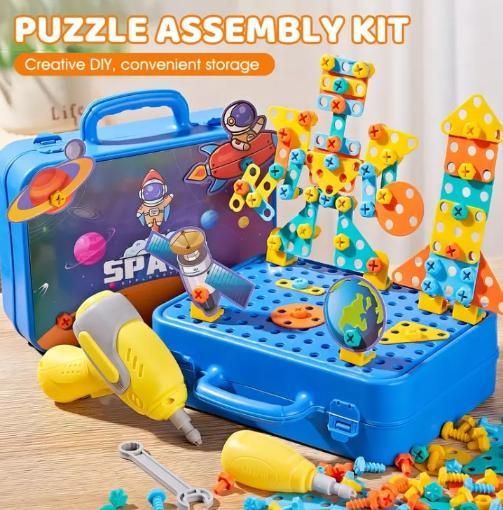3D Screw Puzzle Box - Drill Screw Tool Set for Kid's