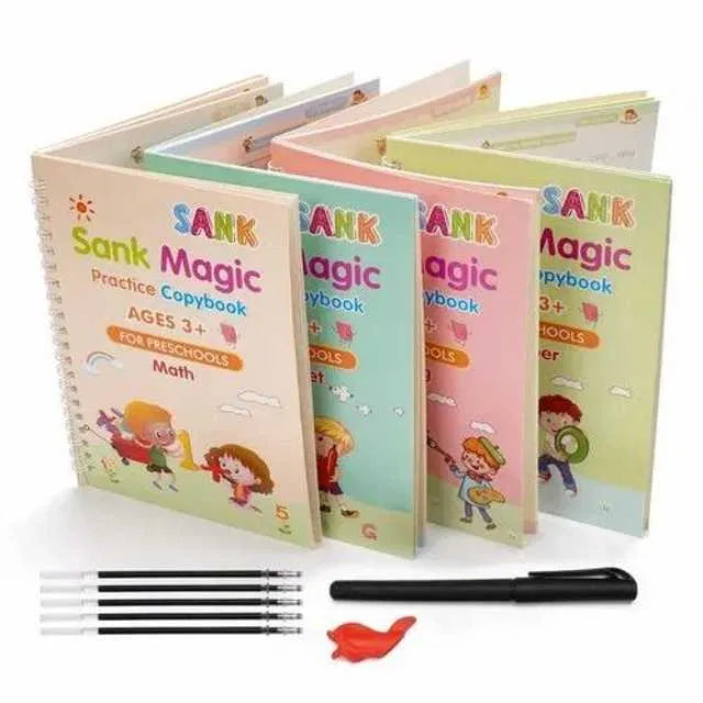 Magic Book Set of 2 ( 8 Book +20 Refill +2 Pen+2 Grip)